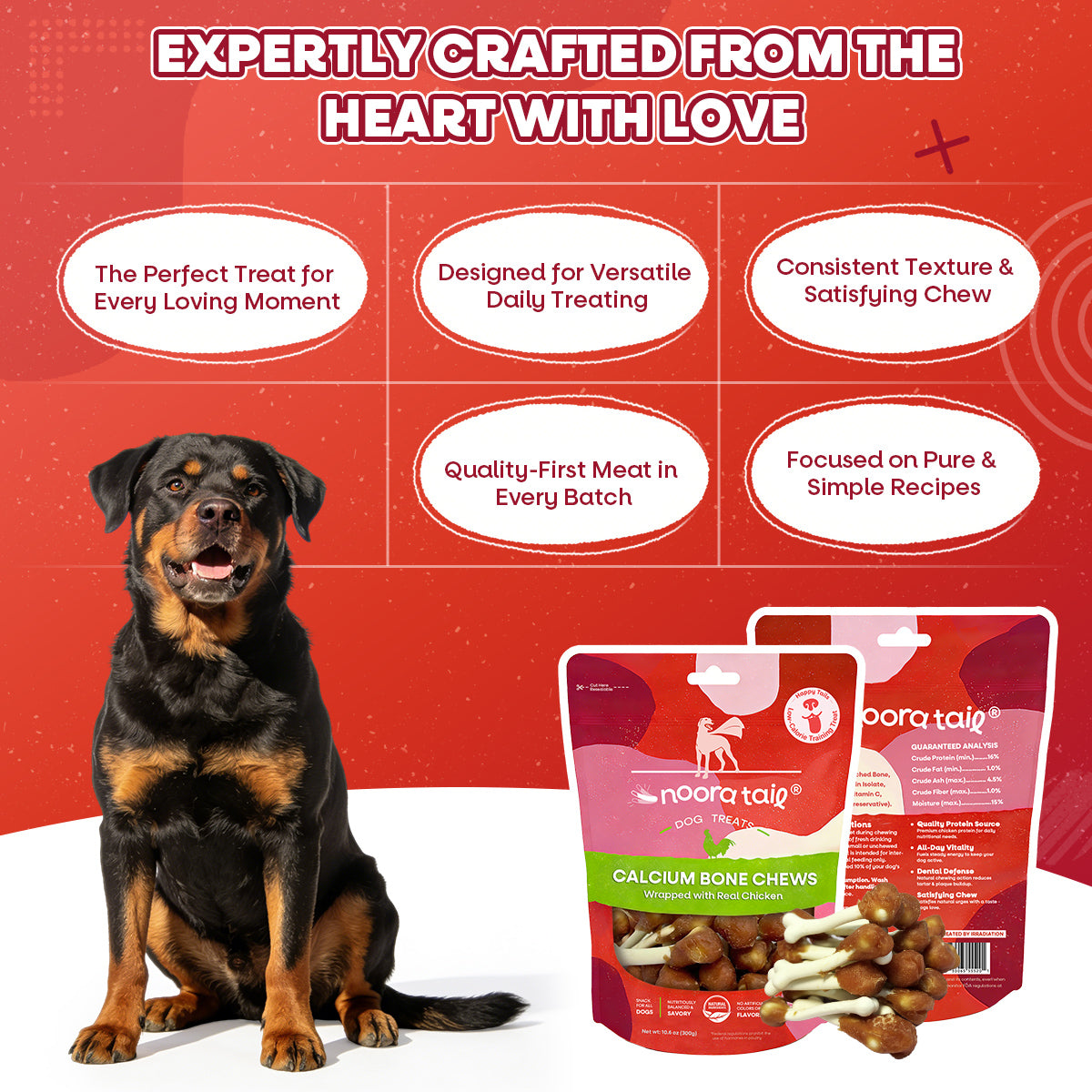 Noora Calcium Bone Chews Dog Treats