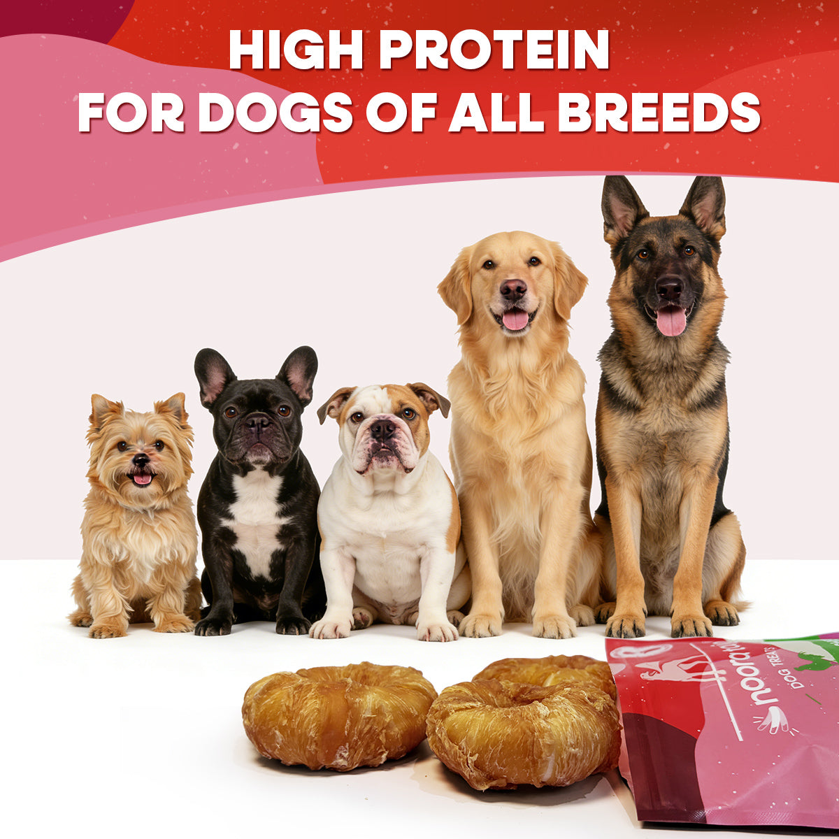 Noora Meaty Donut Chews Wrapped with Real Chicken Dog Treats
