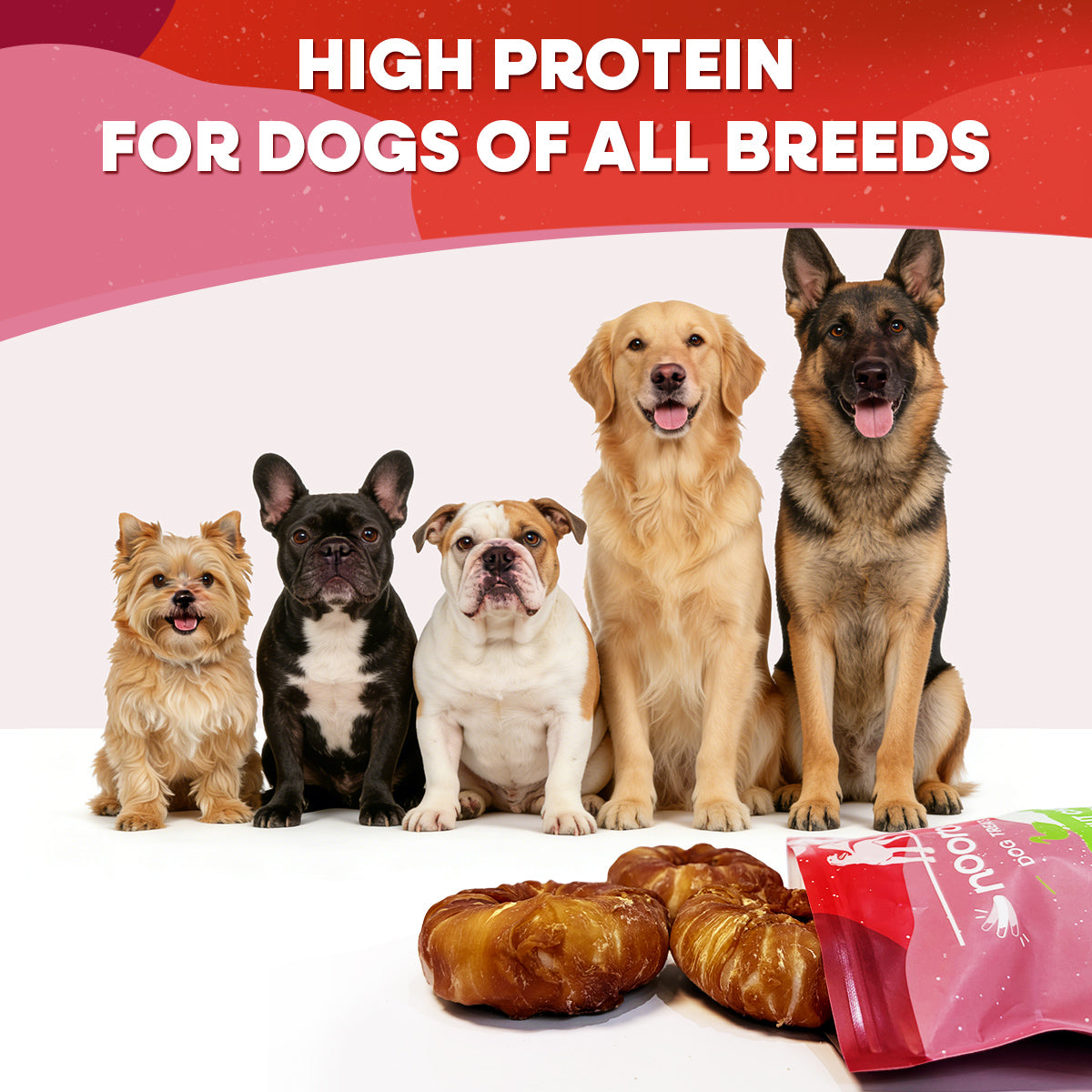 Noora Meaty Donut Chews Wrapped with Real Duck Dog Treats