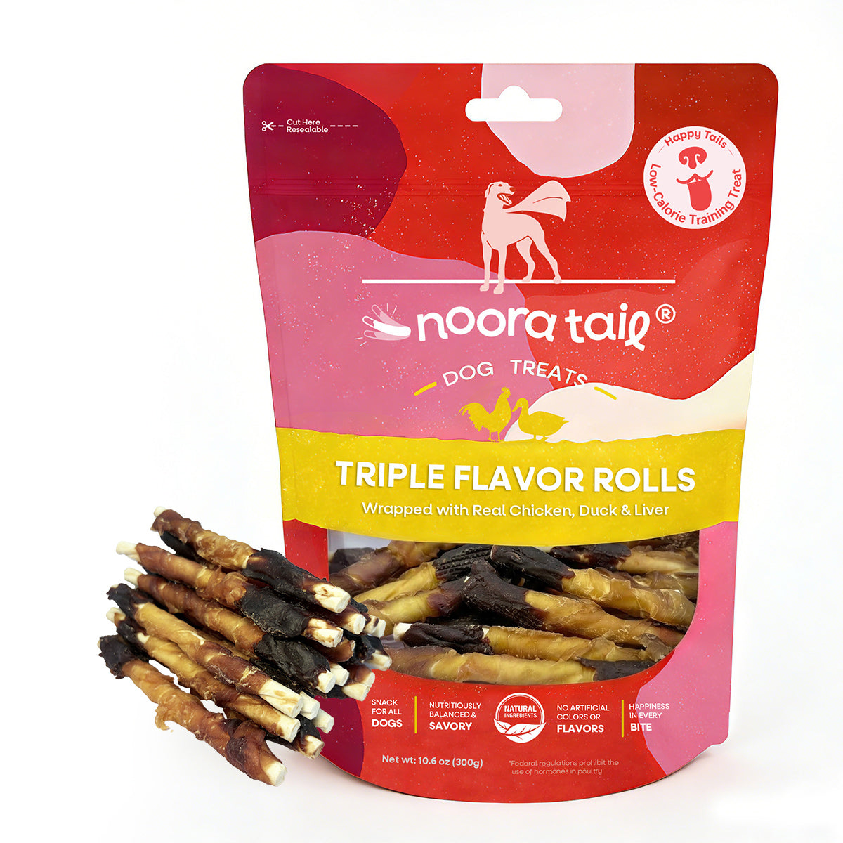 Noora Triple Flavor Rolls Dog Treats