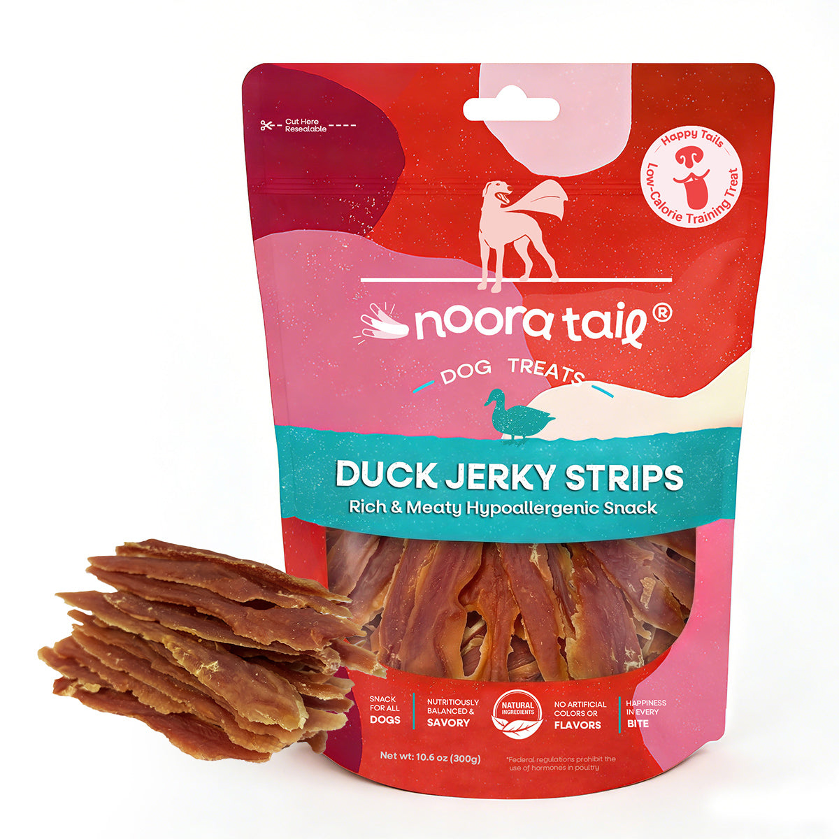Noora Dog Treats Duck Jerky Strips