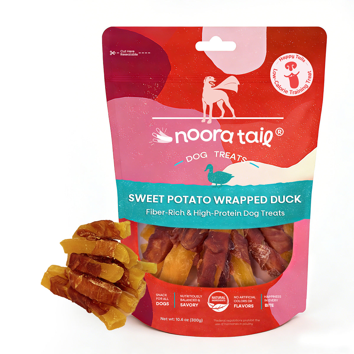 Noora Dog Treats Sweet Potato Wrapped Duck