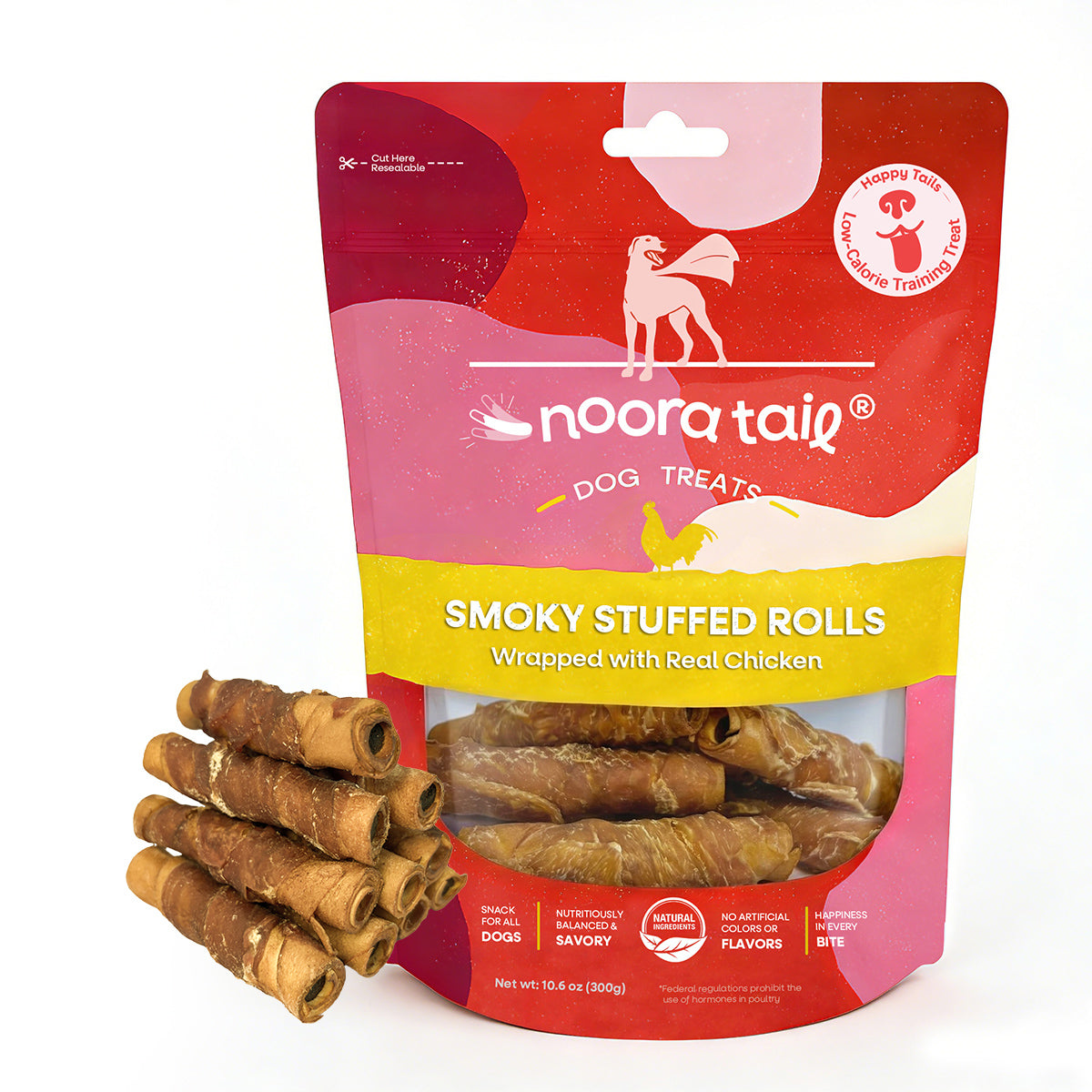 Noora Smoky Stuffed Rolls Wrapped with Chicken Dog Treats