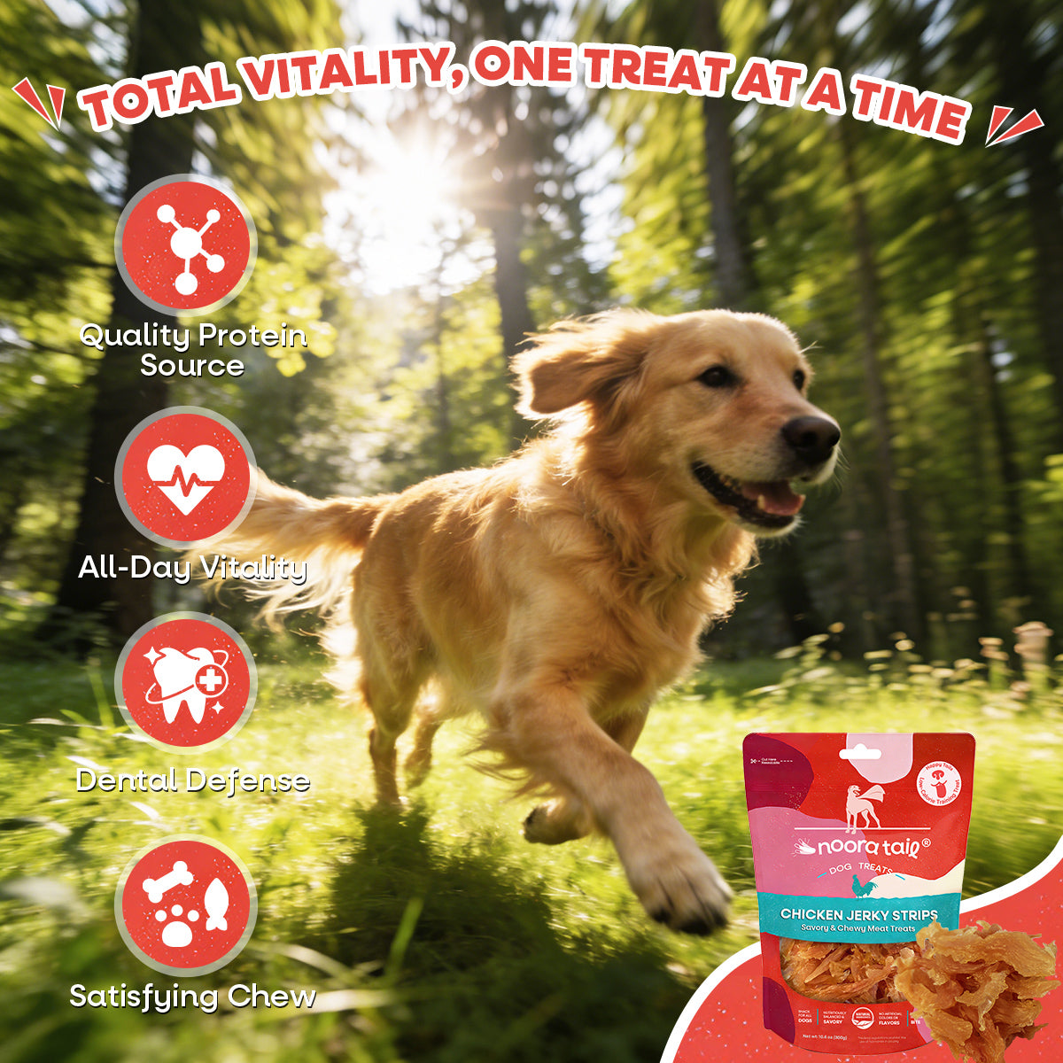 Noora Dog Treats Chicken Jerky Strips