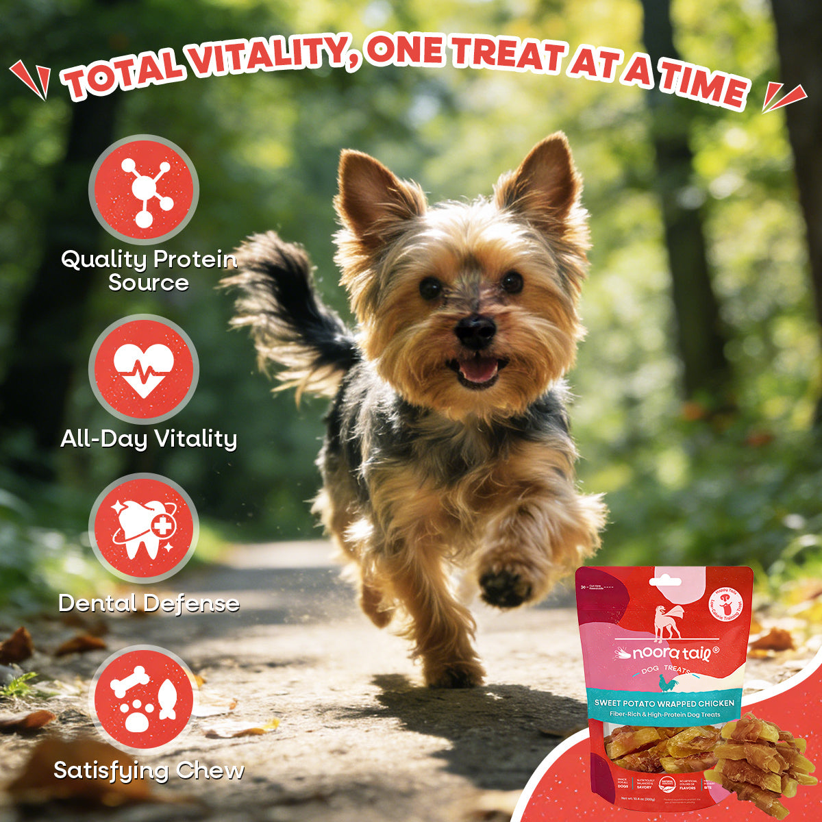 Noora Dog Treats Sweet Potato Wrapped Chicken