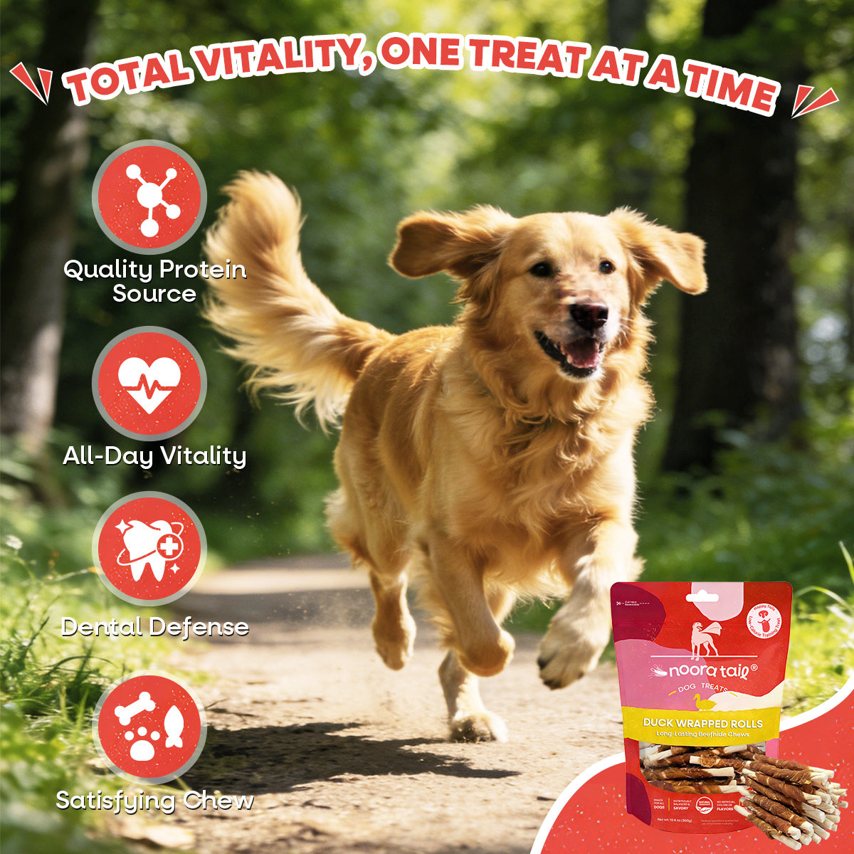 Noora Duck Wrapped Rolls Dog Treats