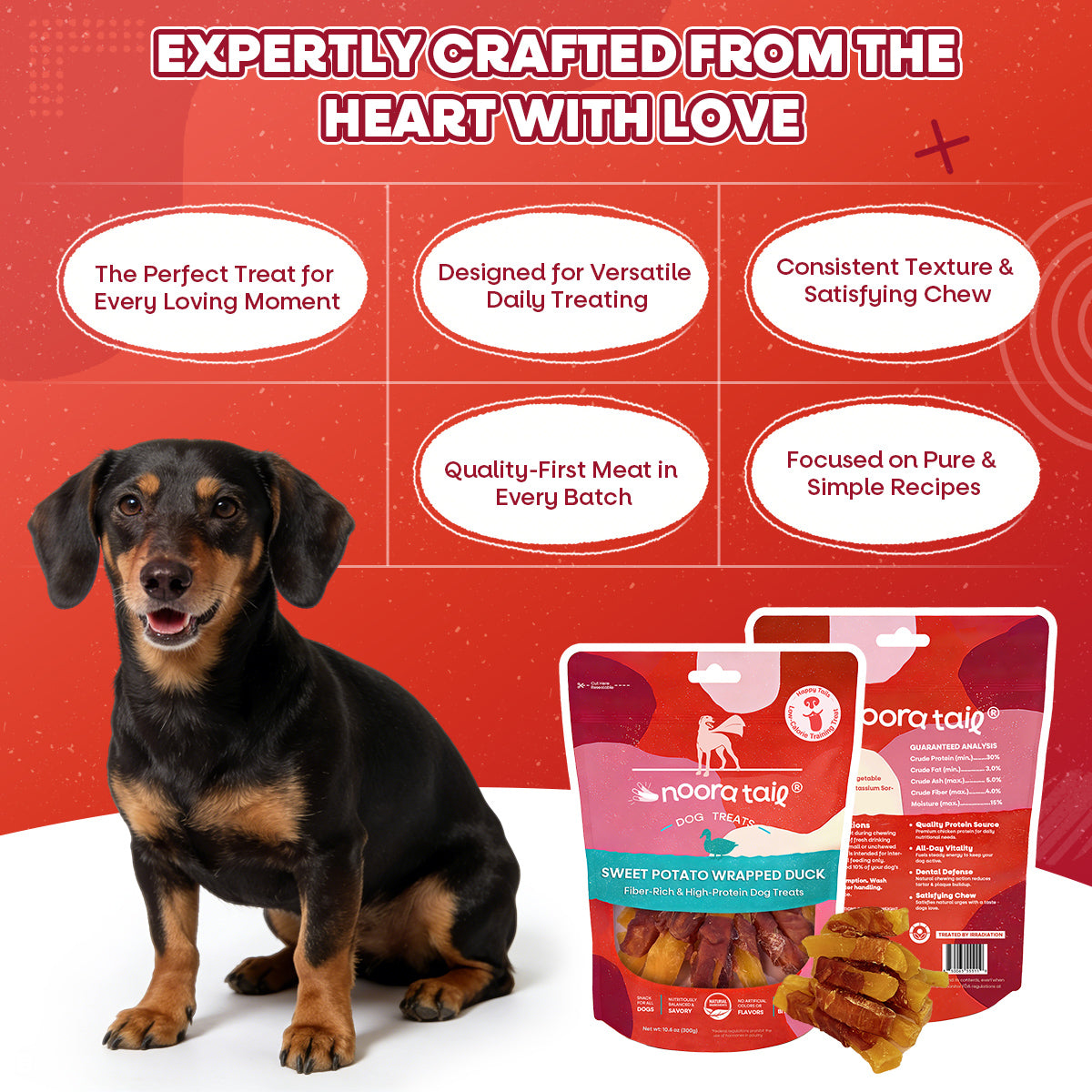 Noora Dog Treats Sweet Potato Wrapped Duck