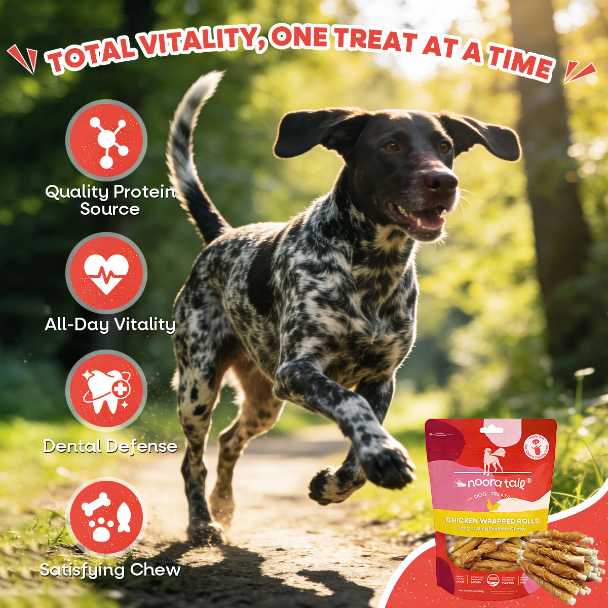 Noora Chicken Wrapped Rolls Dog Treats
