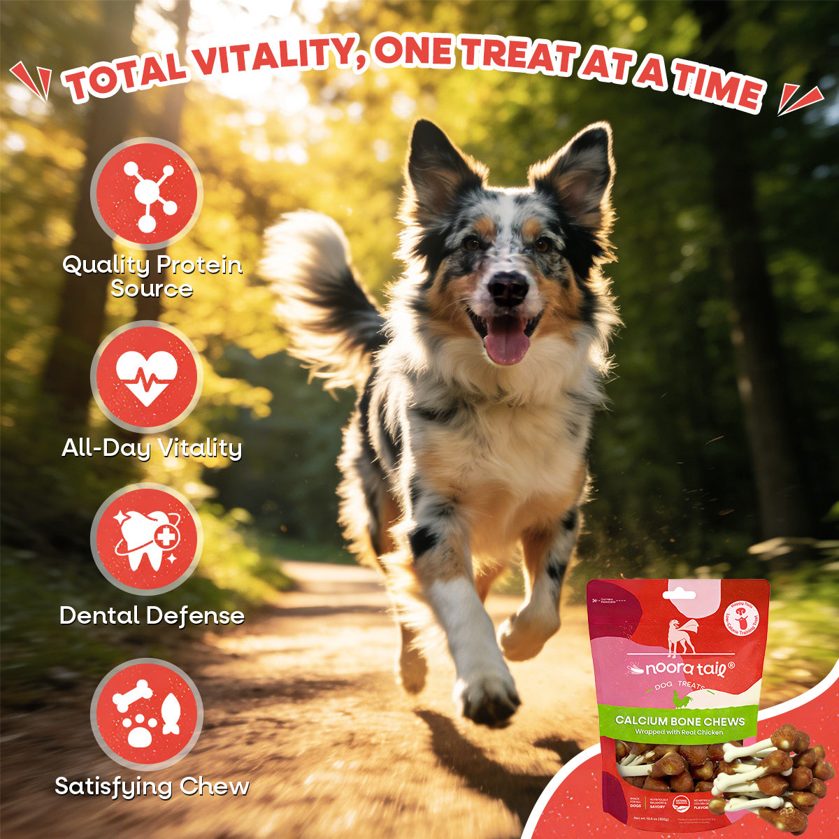 Noora Calcium Bone Chews Dog Treats