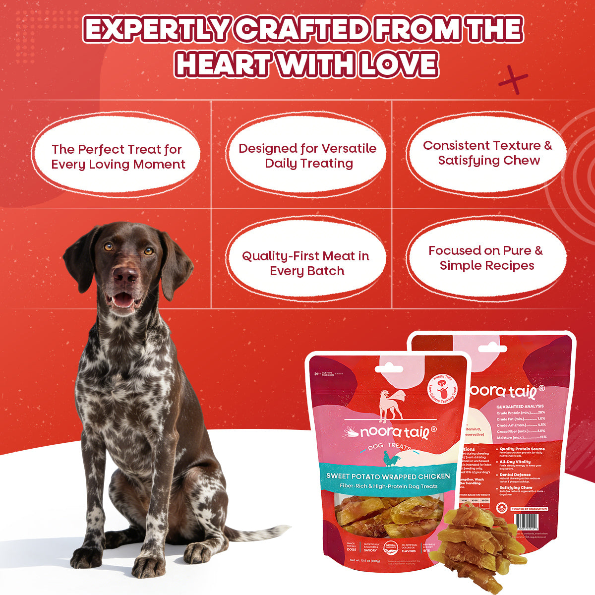 Noora Dog Treats Sweet Potato Wrapped Chicken