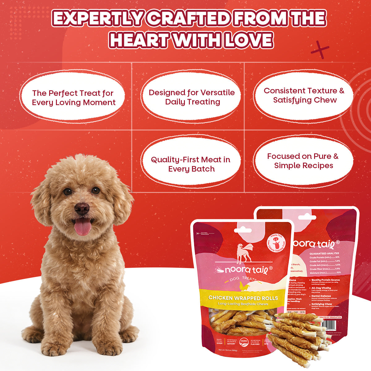 Noora Chicken Wrapped Rolls Dog Treats