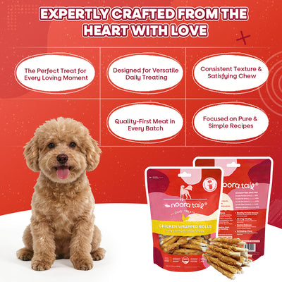 Noora Chicken Wrapped Rolls Dog Treats