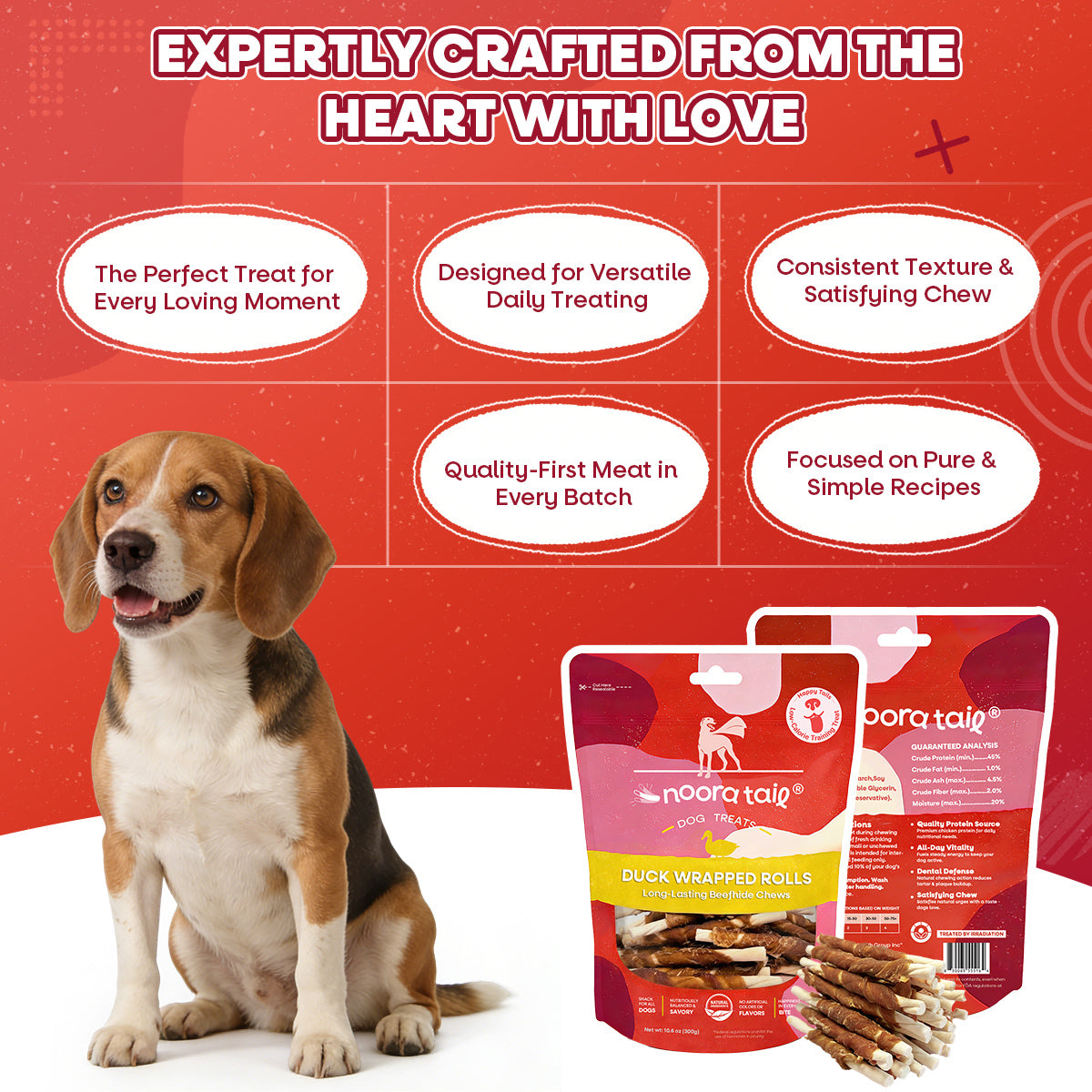 Noora Duck Wrapped Rolls Dog Treats