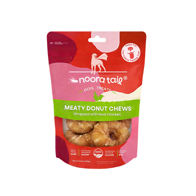 Noora Meaty Donut Chews Wrapped with Real Chicken Dog Treats
